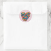 Valentijn Kleurrijke Heart Art Sticker (Tas)