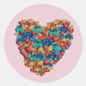 Valentijn Kleurrijke Heart Art Sticker (Voorkant)