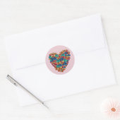 Valentijn Kleurrijke Heart Art Sticker (Envelop)