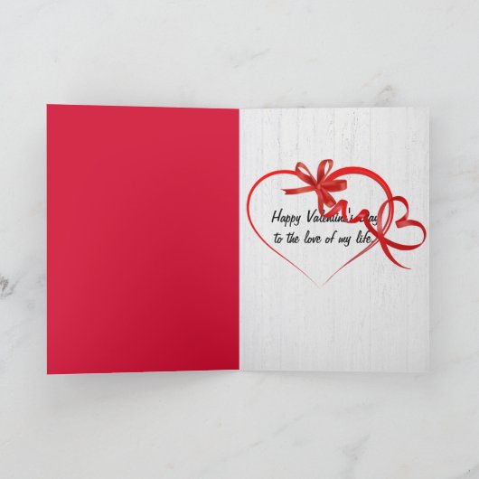 Valentijn Knipkaart op hout Kaart (Binnen)