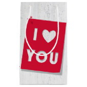 Valentijn Knipkaart op hout Klein Cadeauzakje (Voorkant)