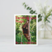 Valentijn knuffel briefkaart (Staand voorkant)