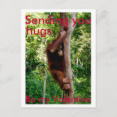 Valentijn knuffel briefkaart (Voorkant)