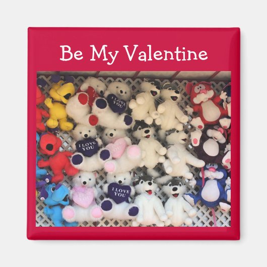 Valentijn Knuffelberen Ik Hou Van Jou Magneet (Voorkant)