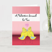 Valentijn knuffelt feestdagen kaart (Voorkant)