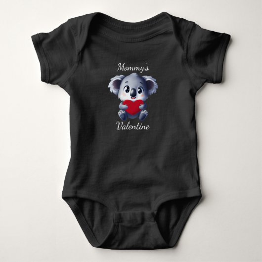 Valentijn Koala Baby Bodysuit van mama (Voorkant)