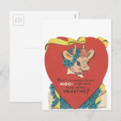  Valentijn "Koe Moo" Feestdagenkaart (Voorkant / Achterkant)