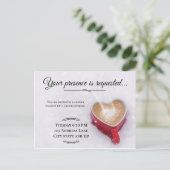 Valentijn Koffie Sneeuwige Thaise Aanbestedingskaa Aankondigingskaart (Staand voorkant)