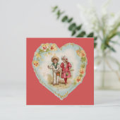  Valentijn koppel liefde Feestdagenkaart (Staand voorkant)