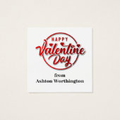 VALENTIJN KOSTBAAR en zuinig Vierkante Visitekaartjes (Achterkant)