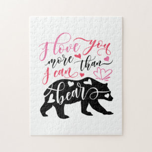 Valentijn Kunst ik hou meer van je dan ik kan Bere Legpuzzel