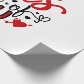 Valentijn kunst van mij houdt van jullie allemaal cadeaupapier (Hoek)