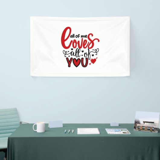 Valentijn kunst van mij houdt van jullie allemaal spandoek (Beurs)