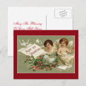  Valentijn kupiden en doven Feestdagenkaart (Voorkant / Achterkant)