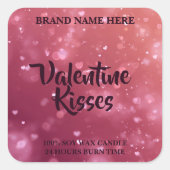 Valentijn Kussen Chic Valentijn Kaars Sticker (Voorkant)