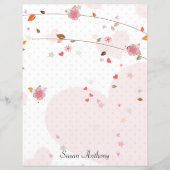 Valentijn laat Briefpapier bloemen harten (Voorkant)