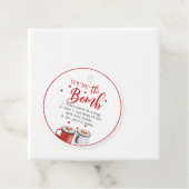 Valentijn label voor warme chocolade (In situ)