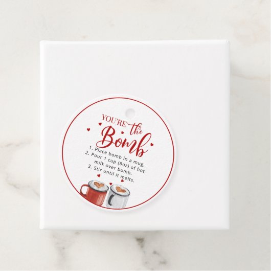 Valentijn label voor warme chocolade (In situ)