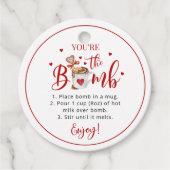 Valentijn label voor warme chocolade (Voorkant)