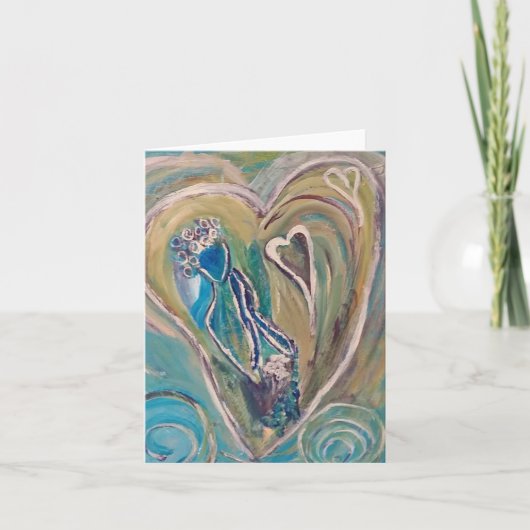 Valentijn Lady blank wenskaart Feestdagen Kaart (Voorkant)