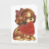  Valentijn Lady Puppy Feestdagen Kaart (Voorkant)