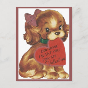  Valentijn Lady Puppy Feestdagenkaart
