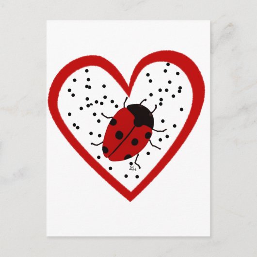 Valentijn Ladybug Feestdagenkaart (Voorkant)