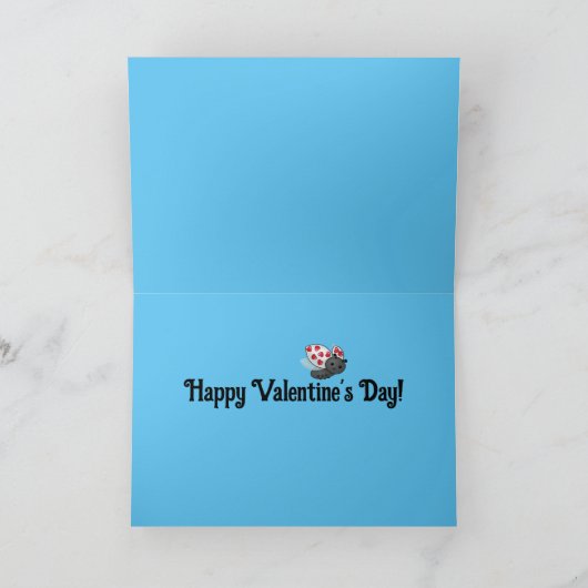Valentijn Ladybug Kaart (Binnen)
