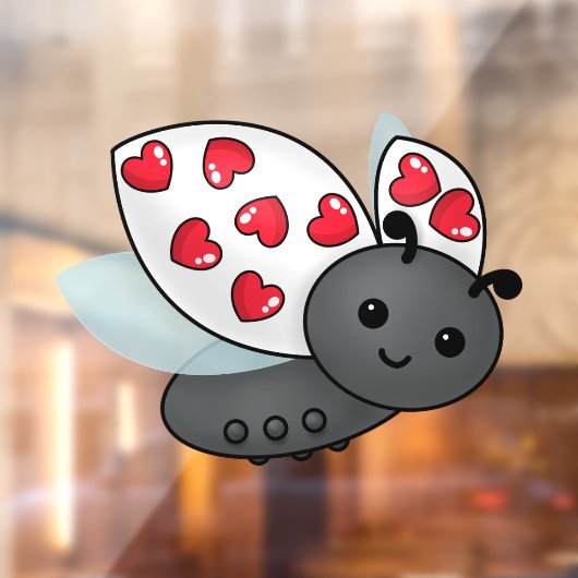Valentijn Ladybug Raamsticker (Vel 2)