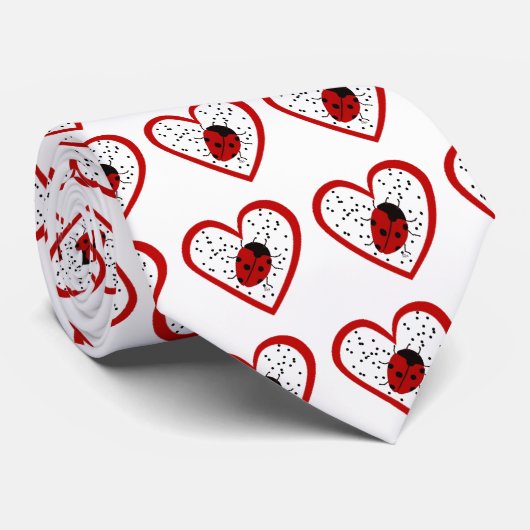Valentijn Ladybug Stropdas (Opgerold)