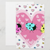 VALENTIJN LADYBUGS BRIEFPAPIER (Voorkant / Achterkant)