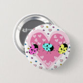 VALENTIJN LADYBUGS RONDE BUTTON 5,7 CM (Voorkant /achterkant)