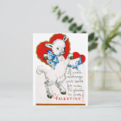 Valentijn Lamb Feestdagenkaart (Staand voorkant)