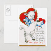 Valentijn Lamb Feestdagenkaart (Voorkant / Achterkant)