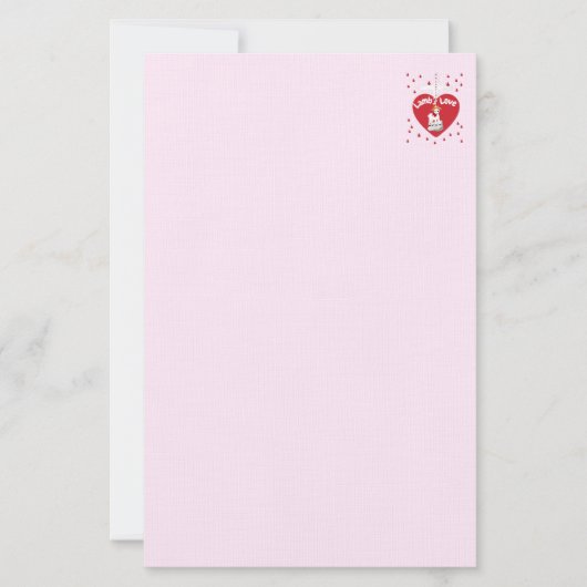 Valentijn Lamb's Love Stationery Briefpapier (Voorkant)