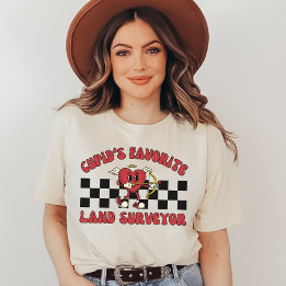 Valentijn Landmeter Cartografie Valentijnsdag T-shirt