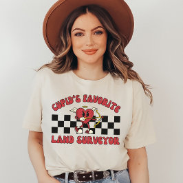 Valentijn Landmeter Cartografie Valentijnsdag T-shirt