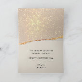 Valentijn, legant Gold en zwart Feestdagen Kaart (Binnen)