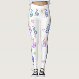 Valentijn Leggings, Giraffes Kus Leggings