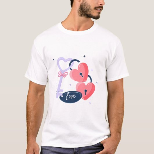 Valentijn liefde cadeau t-shirt (Voorkant)