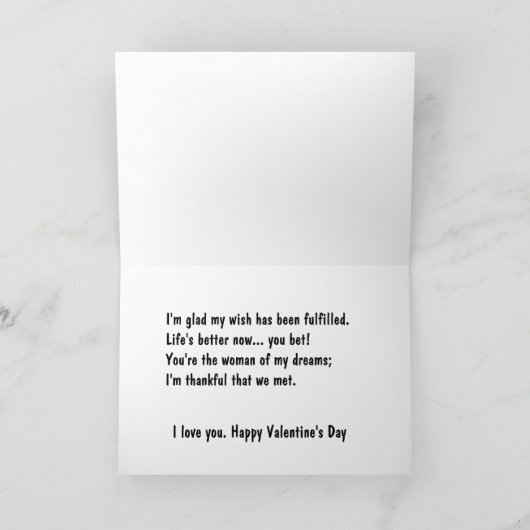 Valentijn liefde en waardering feestdagen kaart (Binnen)