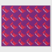 Valentijn liefde genaamd persoonlijke cadeauomslag cadeaupapier (Vlak)