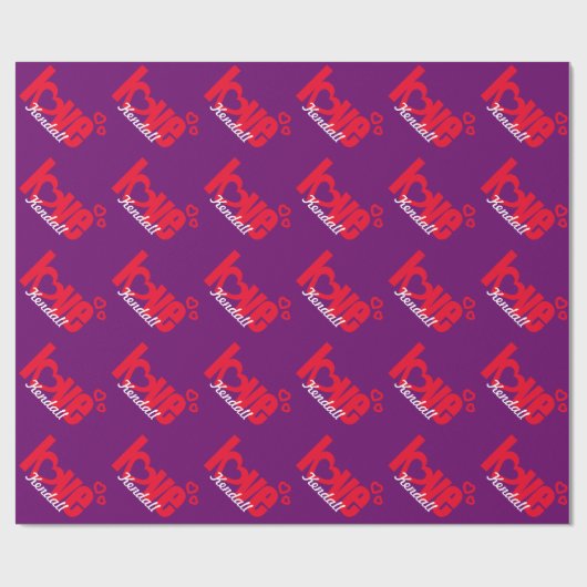 Valentijn liefde genaamd persoonlijke cadeauomslag cadeaupapier (Vlak)