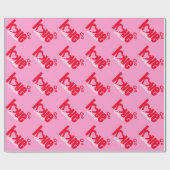 Valentijn liefde genaamd persoonlijke cadeauomslag cadeaupapier (Vlak)