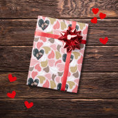 Valentijn liefde hart met aangepaste fotopatroon cadeaupapier