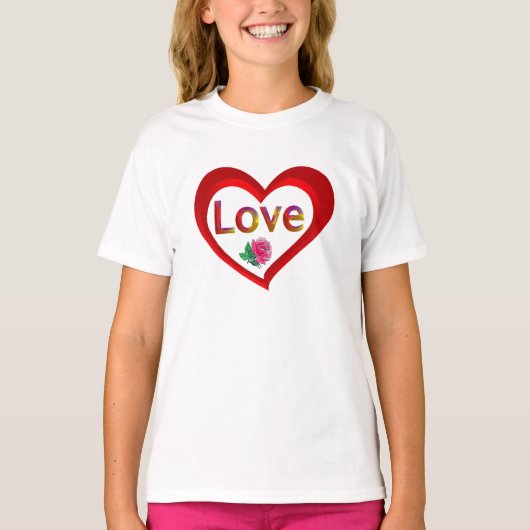 Valentijn Liefde Hart Shirt (Voorkant)