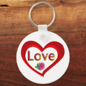 Valentijn Liefde Hart Sleutelhanger (Voorkant)