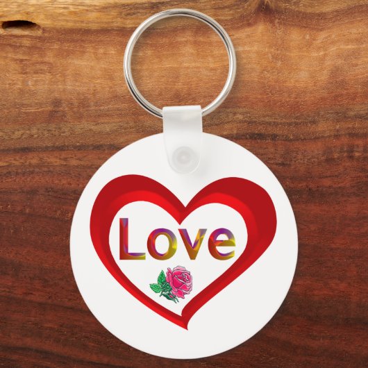 Valentijn Liefde Hart Sleutelhanger (Voorkant)