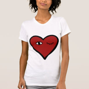 Valentijn liefde ogen hart gezicht T-shirt