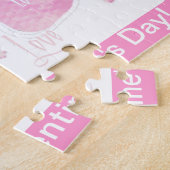 Valentijn liefde roze bloesems puzzel (personalise legpuzzel (Zijkant)